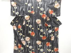 立涌に梅楓模様小紋着物